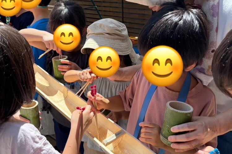 8月21日(木)　流しそうめん＆スイカ割り🍉