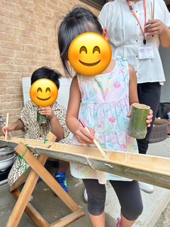 8月20日㈬　そうめん流し第二弾🌞