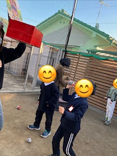 2月9日（月）ちょっと変わった玉入れ⁉️